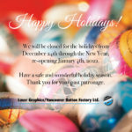 Holiday hours 2021-2022