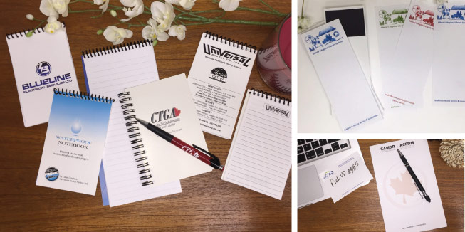 Custom printed notepads & notebooks